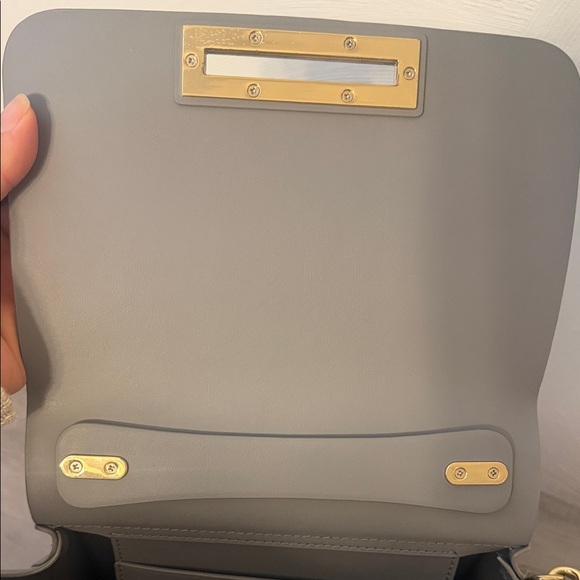 Zac Posen Gray Crossbody Bag with Gold Hardware - Picture 4 of 9